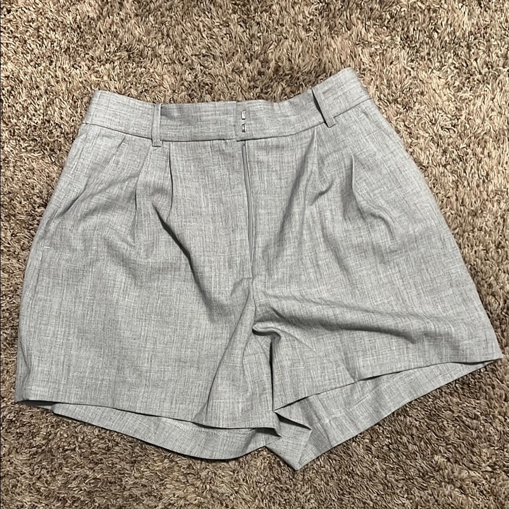Abercrombie & Fitch Gray High Waist Tailored Shorts